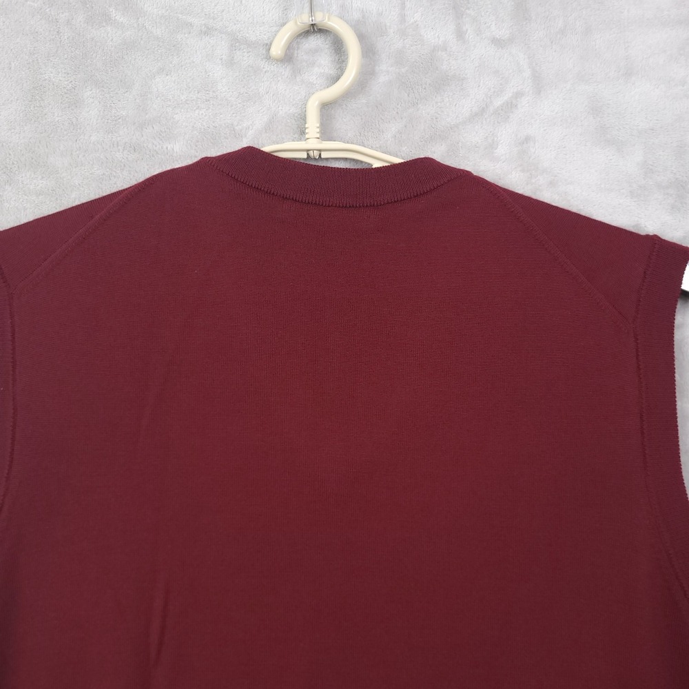 Brooks Brothers Italian Merino Wool Sweater Vest Men XL V-Neck Academia Teacher - Picture 11 of 12